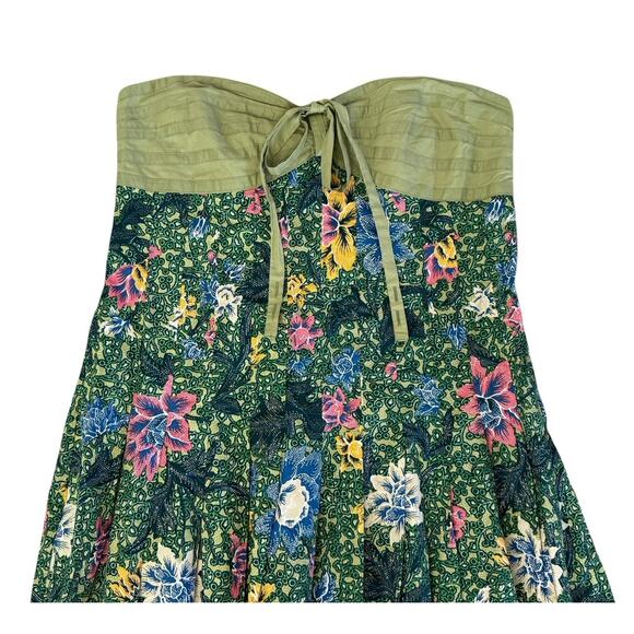ANTHROPOLOGIE Zosime Halter Green Floral Maxi Dress Boho Size 8 MINT CONDITION - Picture 6 of 10
